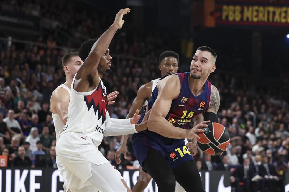 Archivo - Partido entre Bara y Baskonia en el Palau Blaugrana en la primera vuelta de la Euroliga 2025/26