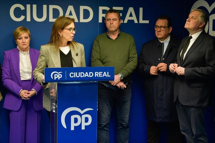Fúnez en la rueda de prensa en Ciudad Real.