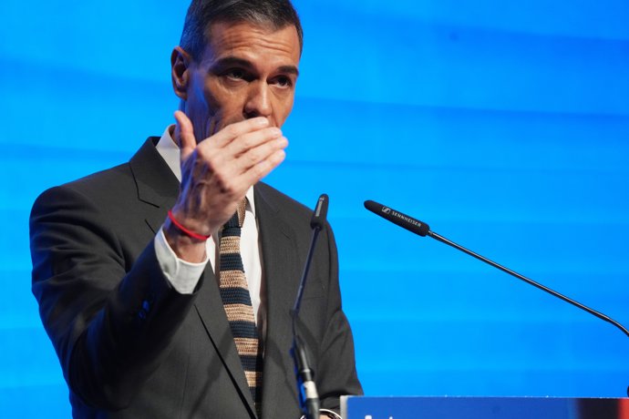 El presidente del Gobierno, Pedro Sánchez, clausura el VIII Congreso Nacional de Industria, a 5 de febrero de 2026, en Bilbao, País Vasco (España).
