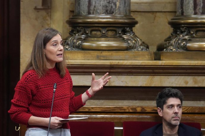 Archivo - La presidenta del grupo de los Comuns, Jéssica Albiach, en una imagen de archivo en el Parlament