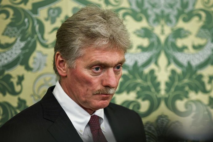 RUSSIA, MOSCOW - JANUARY 28, 2026: Dmitry Peskov, Press Secretary of the President of Russia, anticipates a meeting between President Vladimir Putin and his Syrian interim counterpart Ahmed al-Sharaa at the Moscow Kremlin