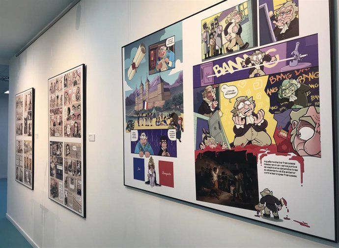 Archivo - Comic ganador, en primer plano, del concurso "Universo Goya" 2024 de Fundación Ibercaja