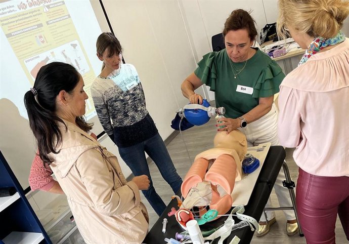 Talle de capacitación en soporte vital.