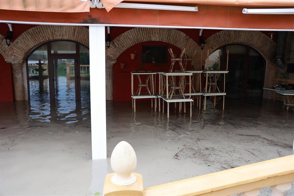 El río Guadalete desborda sus márgenes a su paso por la zona de Las Pachecas en Jerez de la Frontera (Cádiz) provocando importantes inundaciones. A 4 de febrero de 2026, en Jerez de la Frontera, Cádiz). (Foto de archivo).