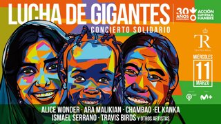 Cartel del concierto solidario Lucha de Gigantes que se celebrará el 11 de marzo en el Teatro Real de Madrid