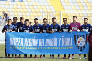 Futbol, Huachipato vs Universidad Catolica. Semifinal Supercopa 2026. El equipo de Huachipato es fotografiado durante la semifinal de la Supercopa contra Universidad Catolica disputada en el estadio Sausalito de Vina del Mar, Chile. 20/01/2026 Andres