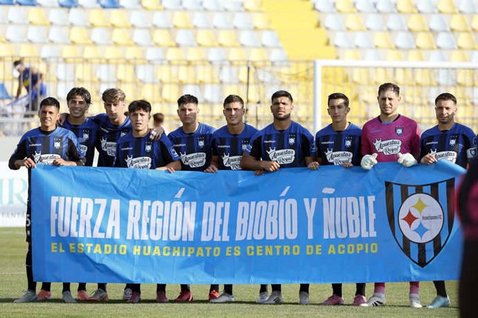 Futbol, Huachipato vs Universidad Catolica. Semifinal Supercopa 2026. El equipo de Huachipato es fotografiado durante la semifinal de la Supercopa contra Universidad Catolica disputada en el estadio Sausalito de Vina del Mar, Chile. 20/01/2026 Andres