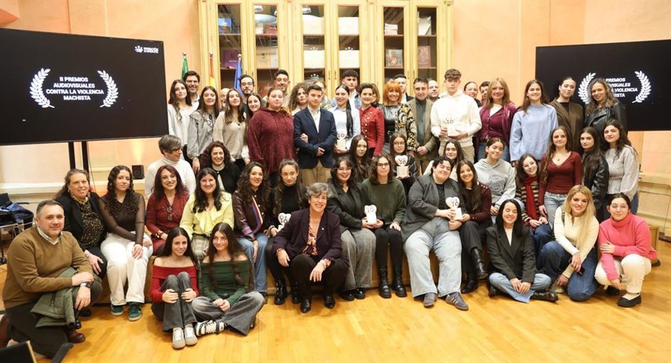 Acto de entrega en Badajoz de los Premios Audiovisuales contra la Violencia Machista