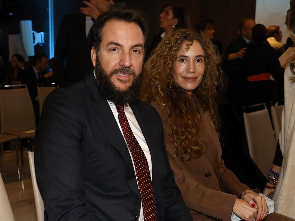 Borja Thyssen y Blanca Cuesta durante la celebración del 50 aniversario del Club Siglo XXI