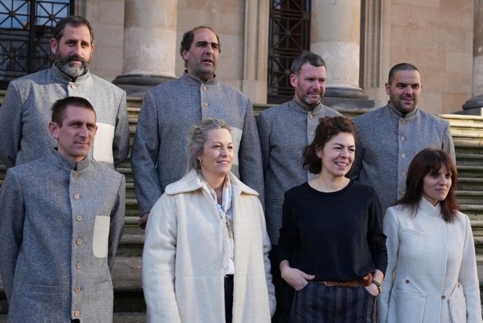 Uniformes de la selección vasca de esquiladores y esquiladoras