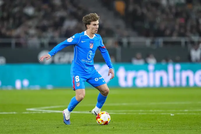 Pablo Barrios durante los cuartos de final de la Copa del Rey Mapfre. - Joaquin Corchero / AFP7
