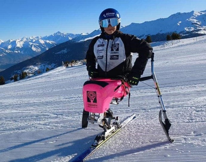 Archivo - La esquiadora española Audrey Pascual en una foto de archivo