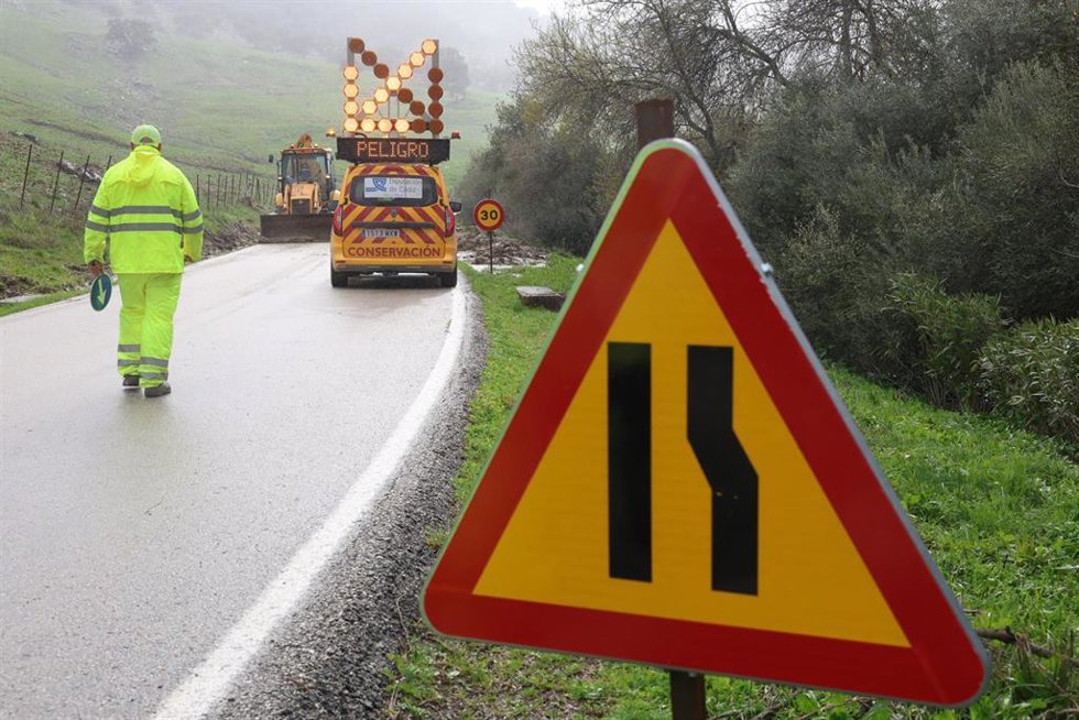 Imágenes de la carretera afectada  