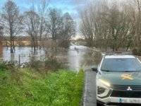 La Guardia Civil mantiene la vigilancia ante el aumento del caudal del río Tiétar en la comarca de La Vera