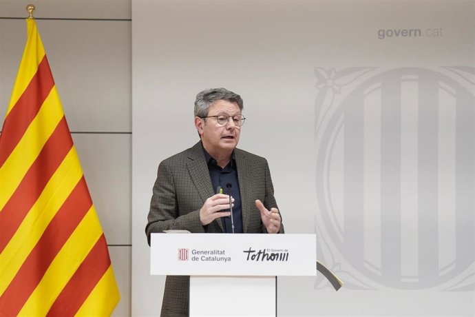 El secretario de Estado de Transportes y Movilidad Sostenible, José Antonio Santano, durante una rueda de prensa, en la Conselleria de Territorio de la Generalitat, a 27 de enero de 2026, en Barcelona, Catalunya (España). Foto de archivo
