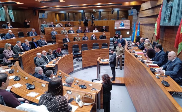 Acto de esta tarde en la Junta General del Principado.