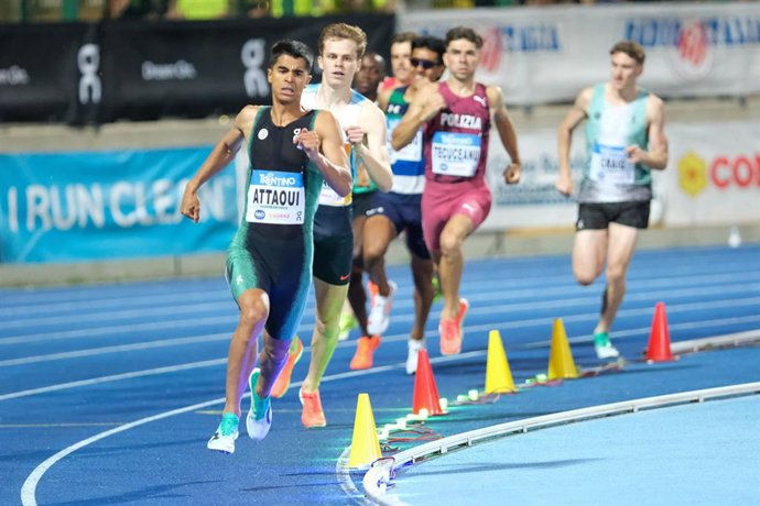 Archivo - June 3, 2025, Rovereto, Italy: Mohamed Attaoui from Spain in action during the 61th edition of Palio della Quercia, parts of the World Athletics Continental Tour at Quercia Stadium on June 2, 2025, Rovereto, Trento Italy.