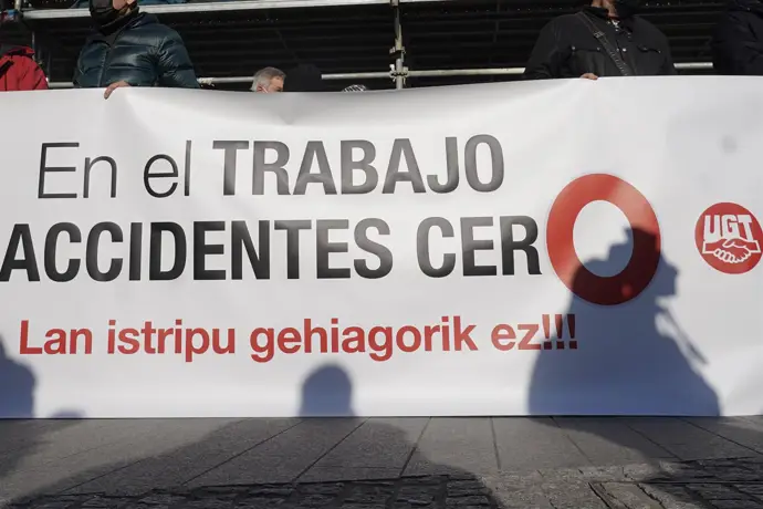Manifestación en Bilbao por accidentes laborales
