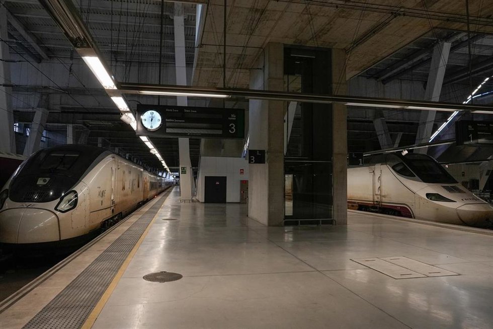 Imagen de la estación de Urzaiz, en Vigo, vacía.