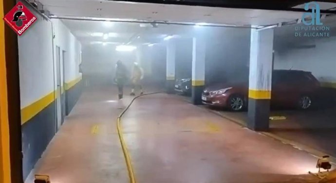 Imagen del garaje tras el incendio