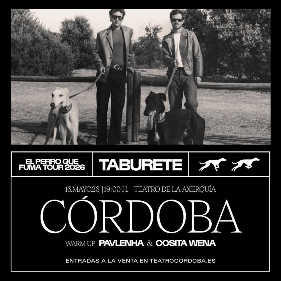 Cartel del concierto de Taburete en Córdoba.