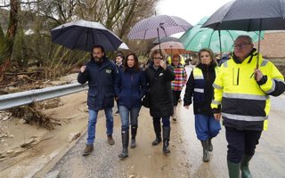 Visita de la consejera de Fomento, Rocío Díaz, a Benalúa de las Villas (Granada)