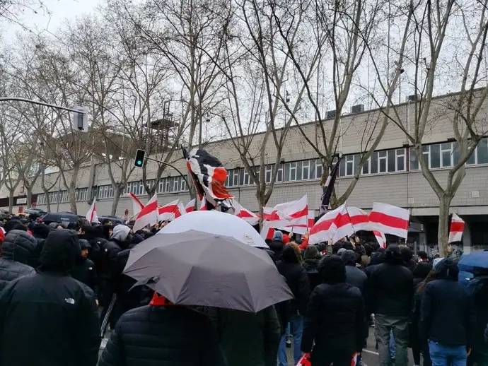 Protesta de aficionados del Rayo Vallecano