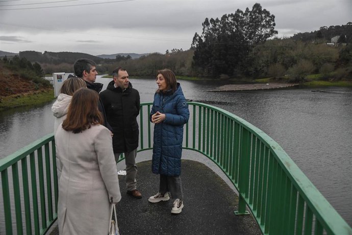 La conselleira, Ángeles Vázquez, en una visita a Caldas de Reis, a 7 de febrero de 2026.