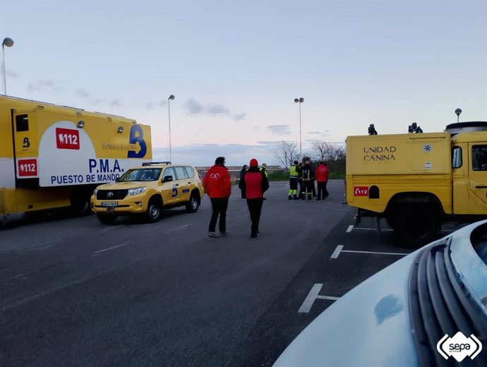 Puesto de Mando Avanzado instalado en San Juan de la Arena para localizar a la joven.