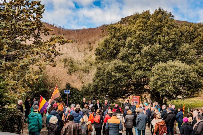 Acte d'inauguració de la ruta de l'exili que travessa els municipis de la Vajol i Morellàs i els Illes (Girona)