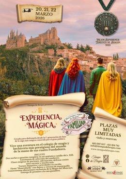 Cartel informativo sobre la experiencia en Añón de Moncayo.