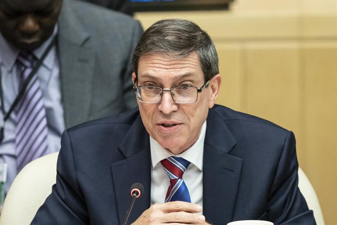 Archivo - September 23, 2022, New York, New York, United States: Foreign Minister of Cuba Bruno Eduardo Rodriguez Parrilla speaks at Ministerial meeting of Group of 77 Plus China at UN Headquarters. Cuba was elected as Chair country of the Group of 77 for