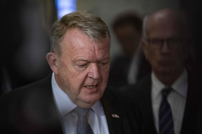 January 14, 2026, Washington, District Of Columbia, USA: Danish Foreign Minister Lars LĂkke Rasmussen speaks to reporters after meeting with United States Senators from the Arctic Caucus in the Hart Senate Office Building on Capitol Hill in Washington, D