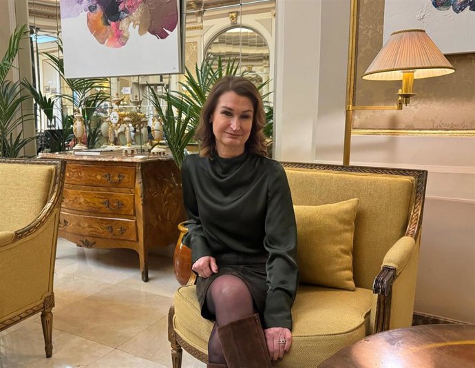 Viveca Sten antes de la entrevista