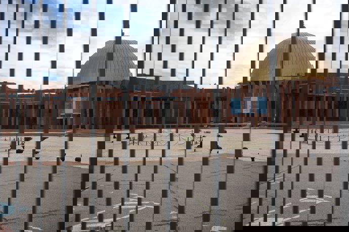 Vista general del Palacio de Congresos y Exposiciones de Sevilla (Fibes)