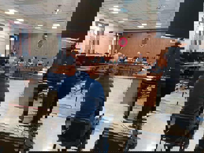 El acusado, durante el juicio