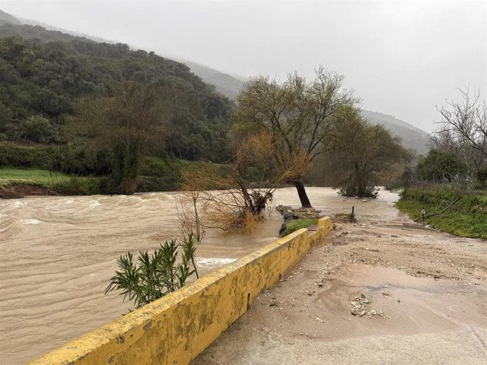 Efectos del temporal en Jimera de Líbar (Málaga)