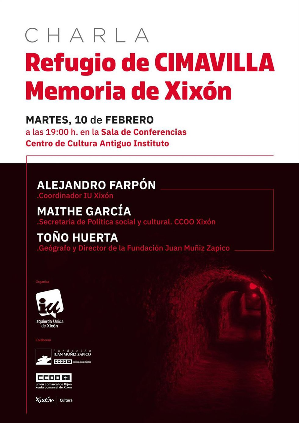 Cartel de la charla.