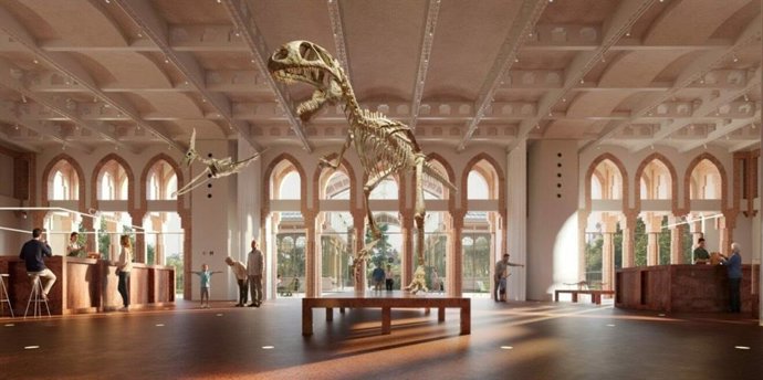 Visualització de les obres de remodelació del Castell dels Tres Dragons