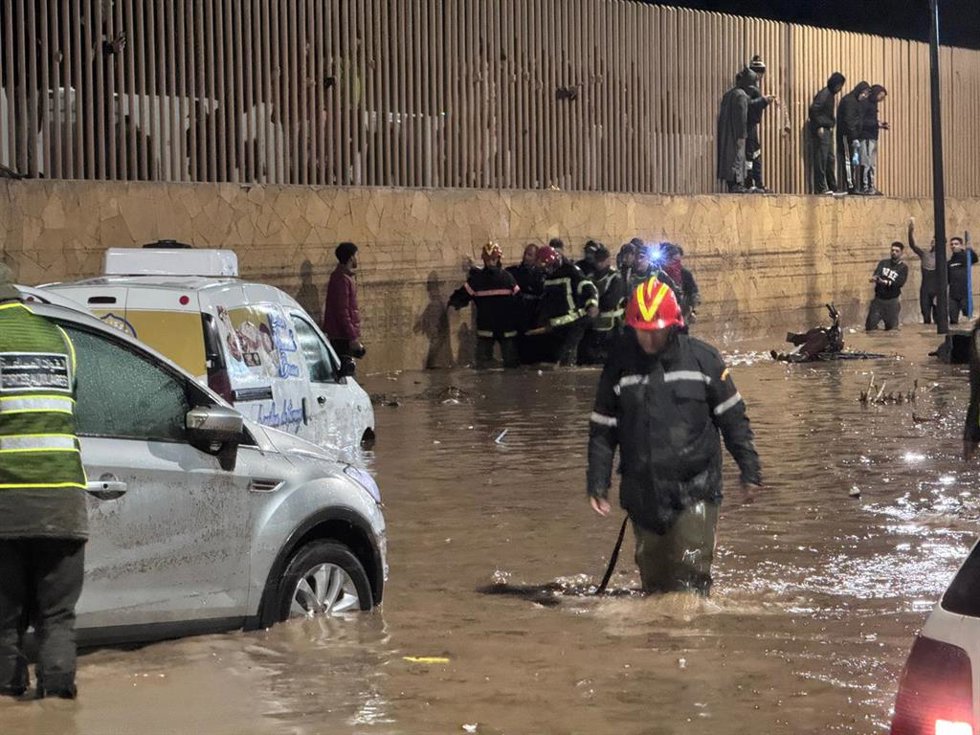 Archivo - Imagen de archivo de inundaciones en Marruecos 