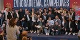Foto: Los campeones de Europa de fútbol sala, homenajeados en Madrid: "Con esta actitud, no tenemos techo"