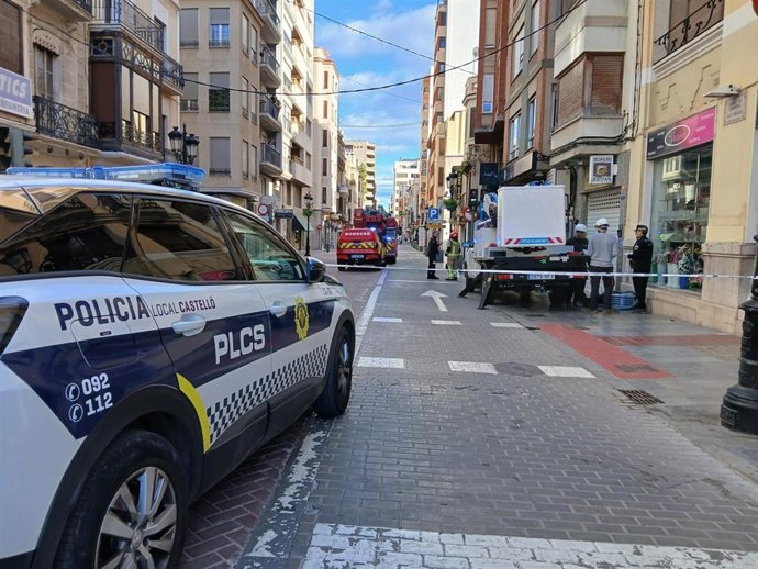 Imagen de la calle cortada