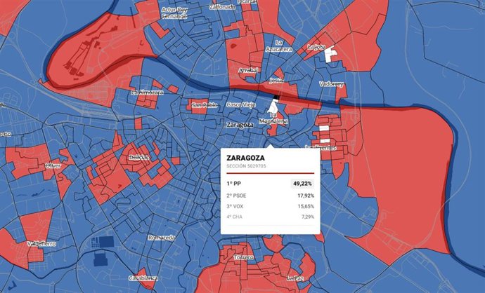 Elecciones Aragón: los resultados de las elecciones calle a calle