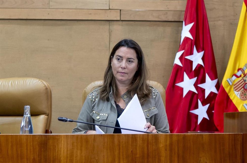 La vicepresidenta primera de la Asamblea de Madrid, Ana Millán, durante un pleno en la Asamblea de Madrid