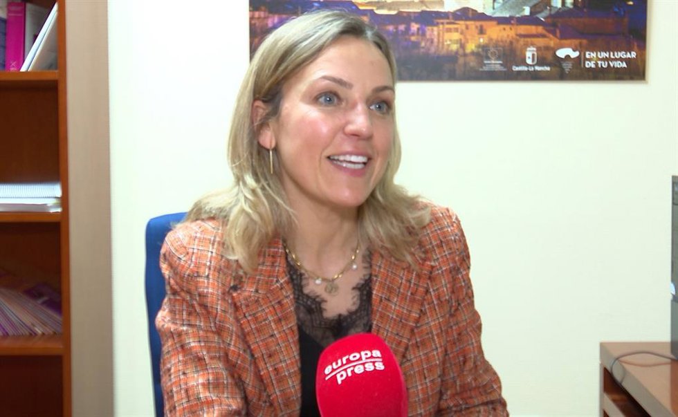 La alcaldesa de Sigüenza y presidenta de la Asociación para el Desarrollo Local (ADEL) Sierra Norte de Guadalajara, María Jesús Merino.