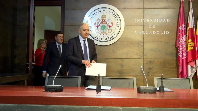 Antonio Largo, antes de participar en la rueda de prensa de este lunes.