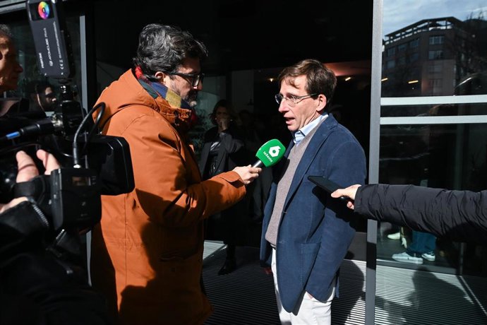 El alcalde de Madrid, José Luis Martínez Almeida, durante la reunión de la Junta Directiva Nacional del partido