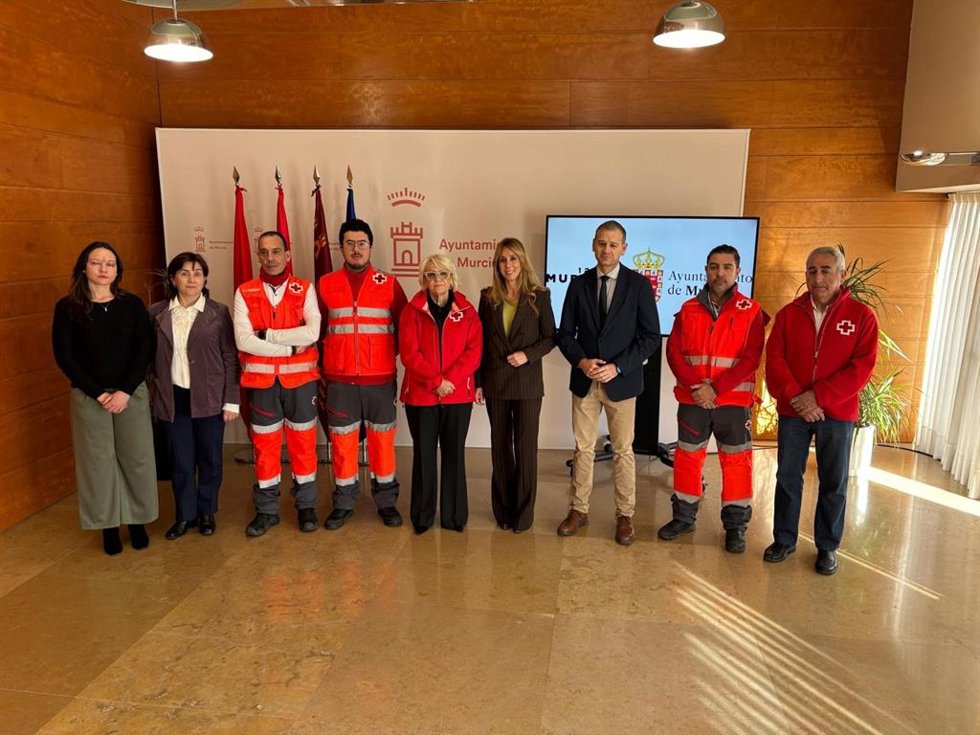 Presentación del balance del convenio suscrito por el Ayuntamiento de Murcia y Cruz Roja para garantizar la cobertura asistencial en eventos deportivos, culturales, festivos e institucionales considerados de riesgo previsible