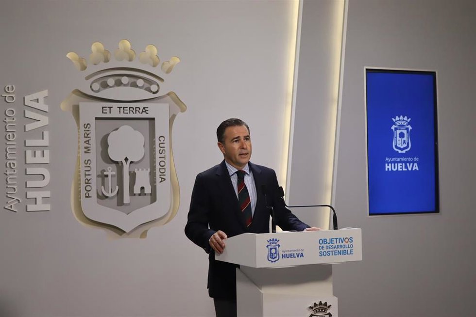El primer teniente de alcalde y portavoz del equipo de Gobierno del Ayuntamiento de Huelva, Felipe Arias.