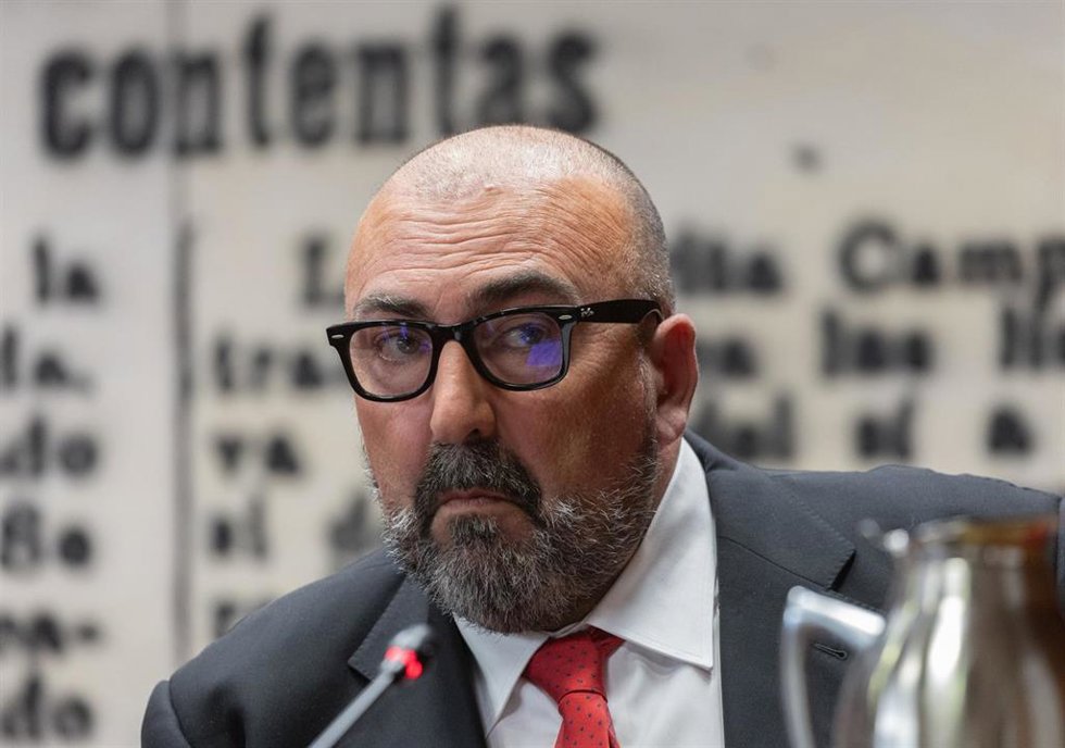 Archivo - El exasesor del exministro José Luis Ábalos, Koldo García, comparece en la comisión del Senado sobre la investigación de las mascarillas durante el COVID-19, a 22 de abril de 2024, en Madrid (España).
